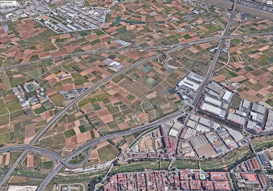 Fotografia aèria de l'Horta de Faitanar
